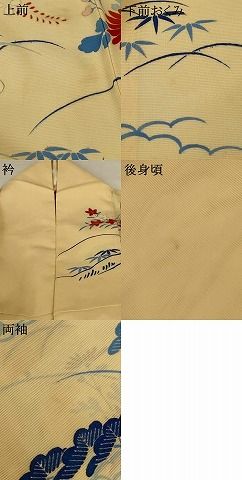 平和屋着物＊夏物 振袖 絽 駒刺繍 風景草花文 銀彩 正絹 逸品
