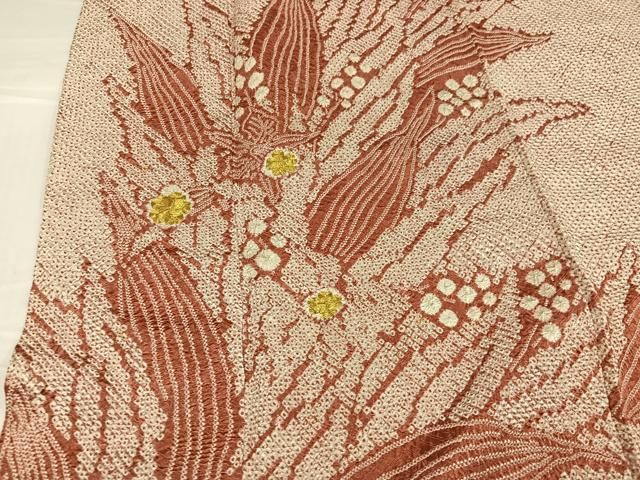 平和屋着物○訪問着 駒刺繍 絞り 草花文 正絹 逸品 AABH5397ph - メルカリ