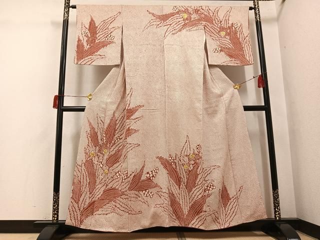 平和屋着物○訪問着 駒刺繍 絞り 草花文 正絹 逸品 AABH5397ph - メルカリ