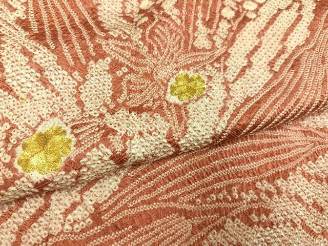 平和屋着物●訪問着　駒刺繍　絞り　草花文　正絹　逸品　AABH5397ph 平和屋着物○訪問着 駒刺繍 絞り 草花文 正絹 逸品 AABH5397ph - メルカリ