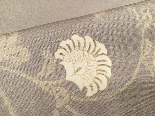 平和屋着物●訪問着　駒刺繍　更紗唐草文　金彩　正絹　逸品　AABH6815ph 平和屋着物○訪問着 駒刺繍 更紗唐草文 金彩 正絹 逸品 AABH6815ph