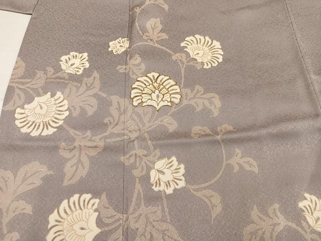 平和屋着物○訪問着 駒刺繍 更紗唐草文 金彩 正絹 逸品 AABH6815ph