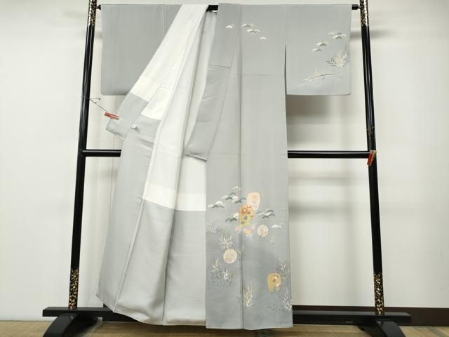 平和屋着物○訪問着 雪輪草花文 暈し染め 金彩 正絹 逸品 CABE7180ut