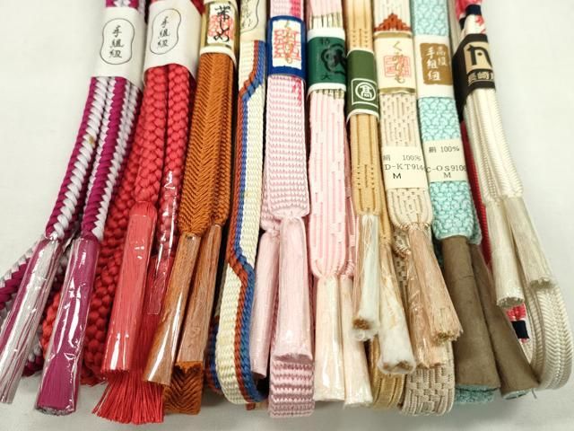 平和屋着物●和装小物　帯締め10本セット　高麗組　丸組　金糸　逸品　未使用　CABF7246ju 平和屋着物○和装小物 帯締め10本セット 高麗組 丸組 金糸 逸品 未使用