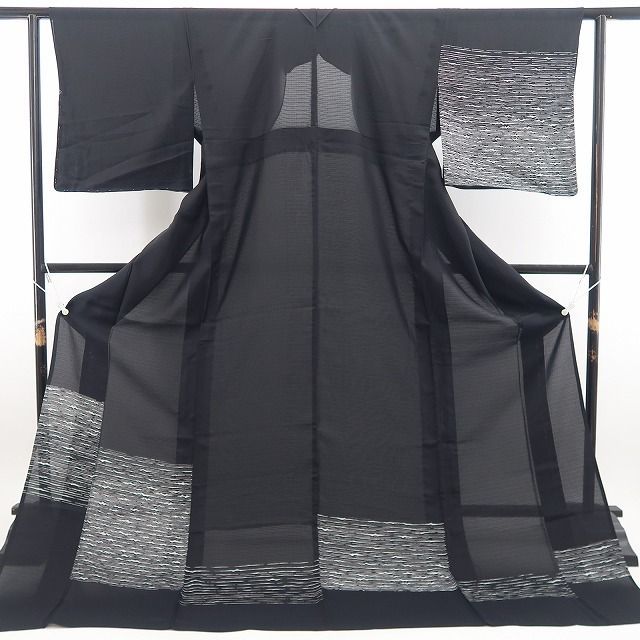 ❁tomihisa❁新品 紋紗 モノトーン 夏着物 正絹 仕付け糸付 トール