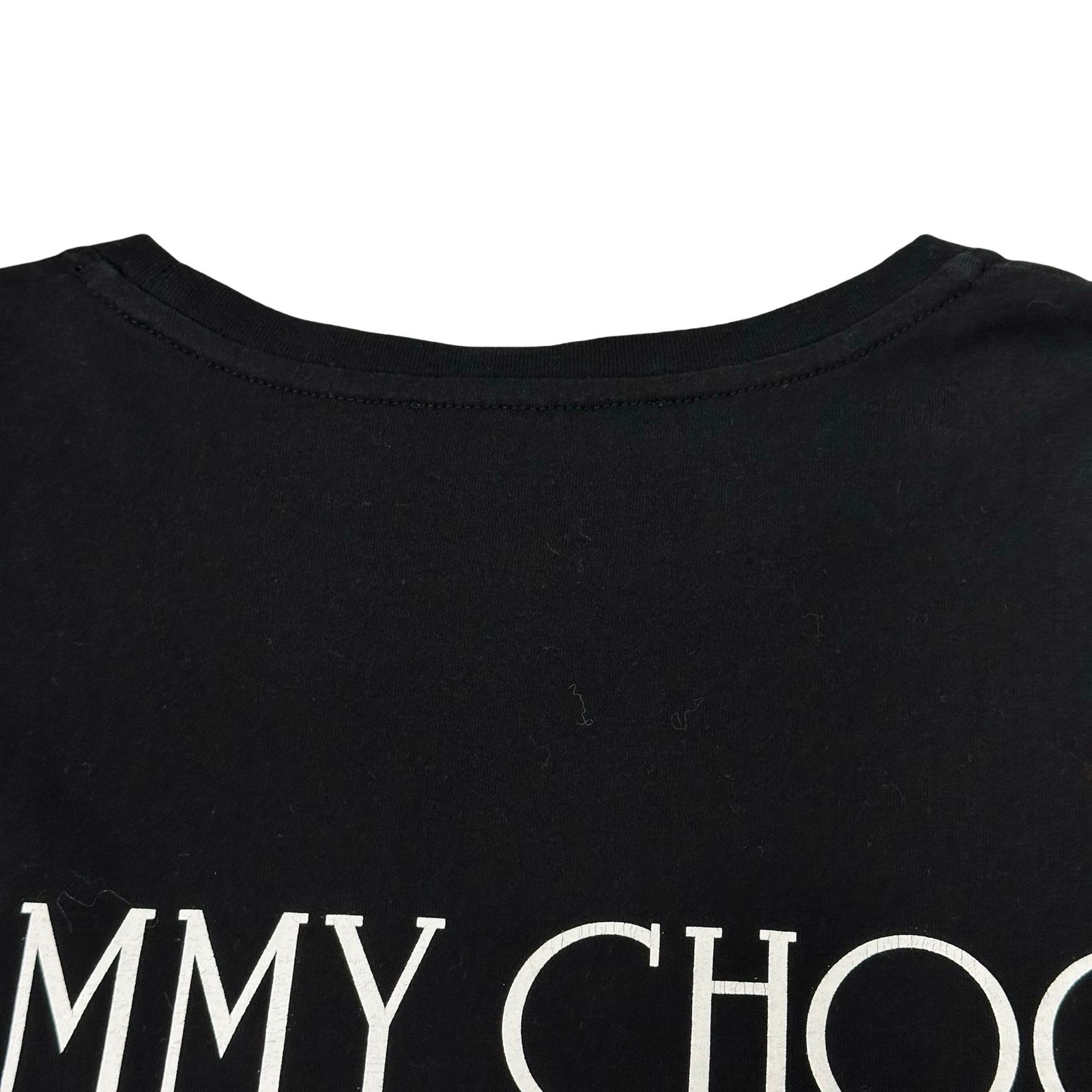 ジミーチュウ JIMMY CHOO ロゴプリントTシャツ ブラック コットン 