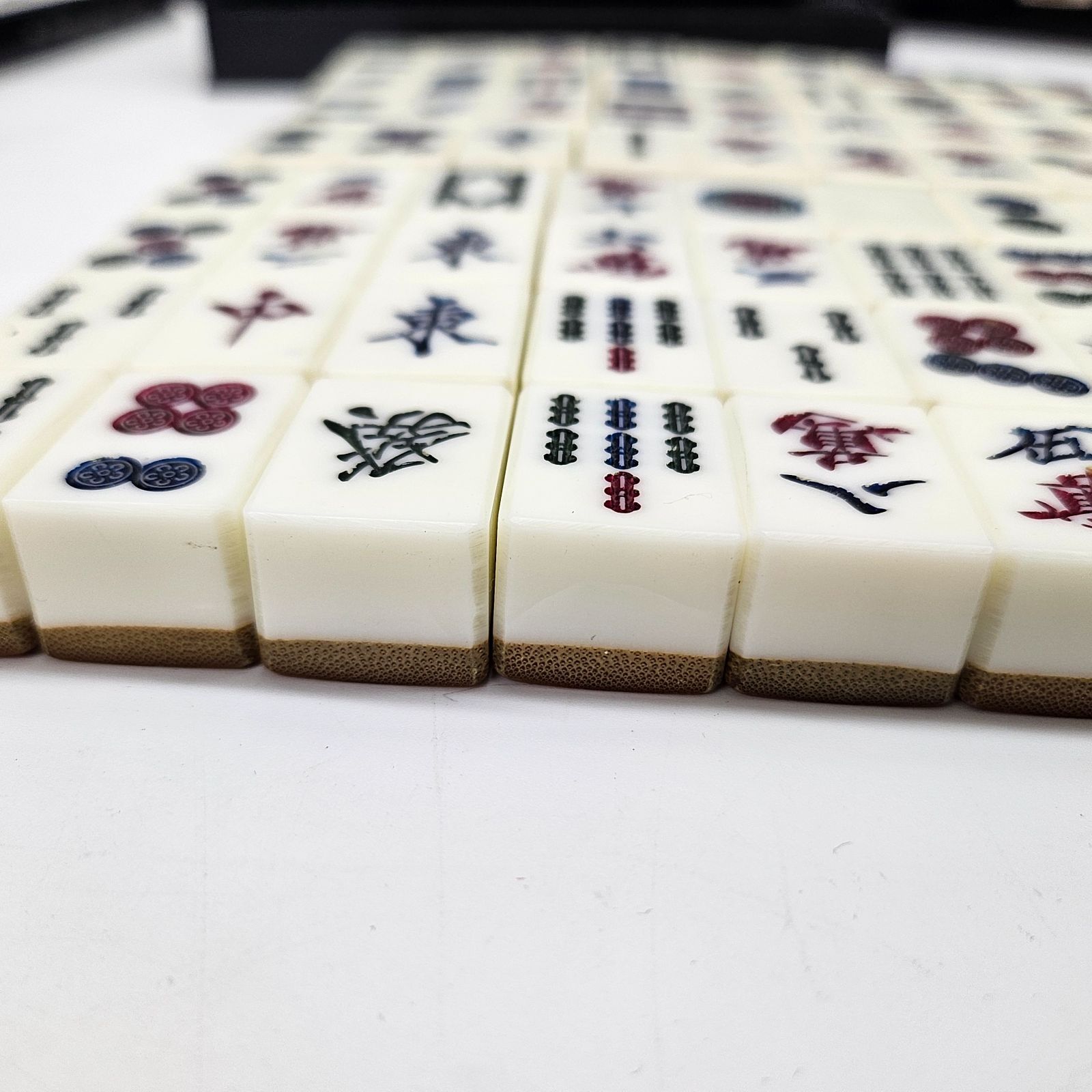 良品 レトロ 魔王印 麻雀牌 セット 背竹 竹牌 麻雀パイ マージャン 点