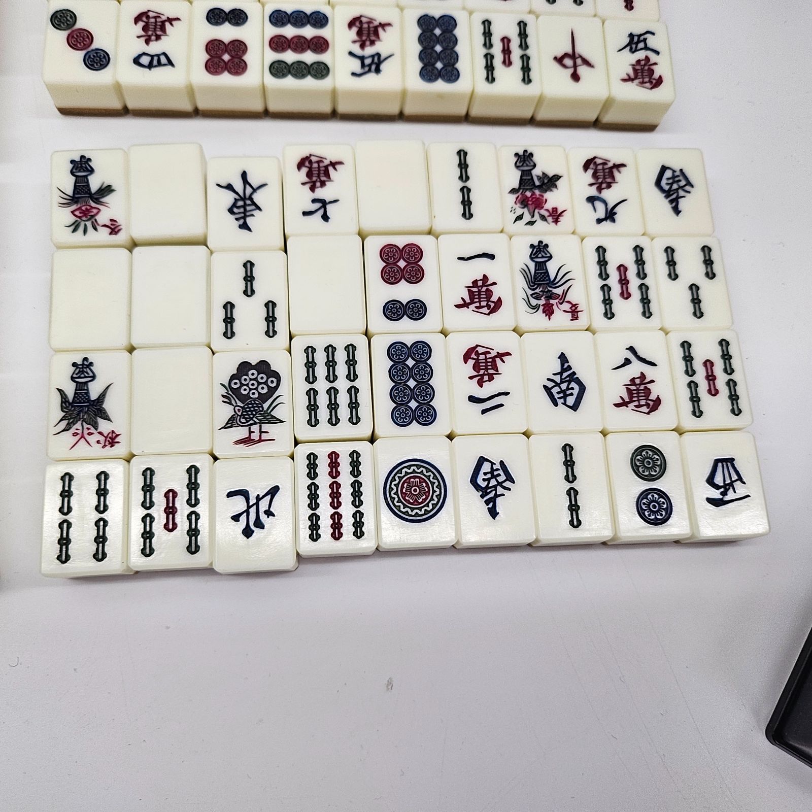 良品 レトロ 魔王印 麻雀牌 セット 背竹 竹牌 麻雀パイ マージャン 点