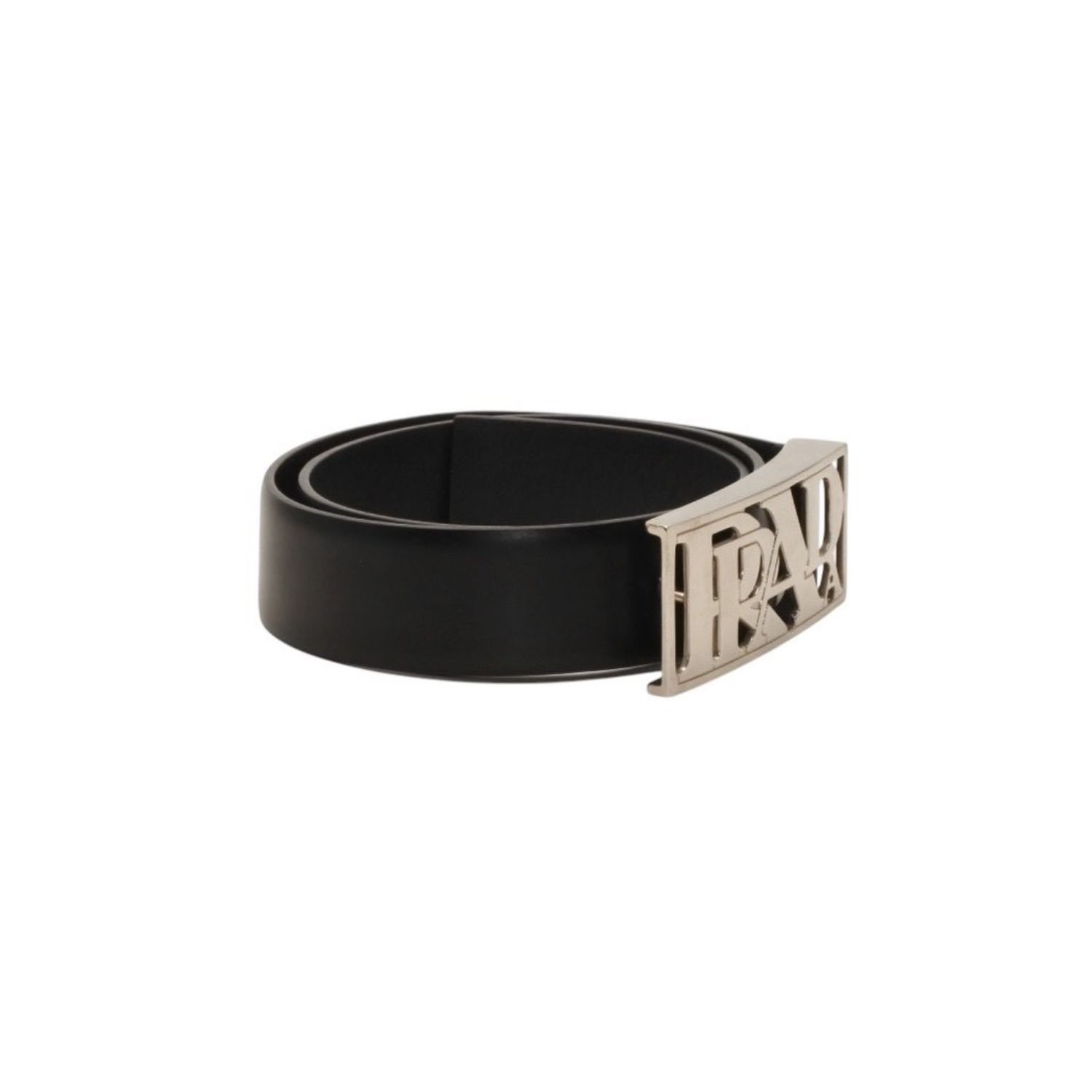 PRADA プラダ ベルト メタルバックル サイズ70/28 レザー ブラック シルバー金具 美品 中古 4b014160 PRADA プラダ ベルト メタルバックル サイズ70/28 レザー ブラック