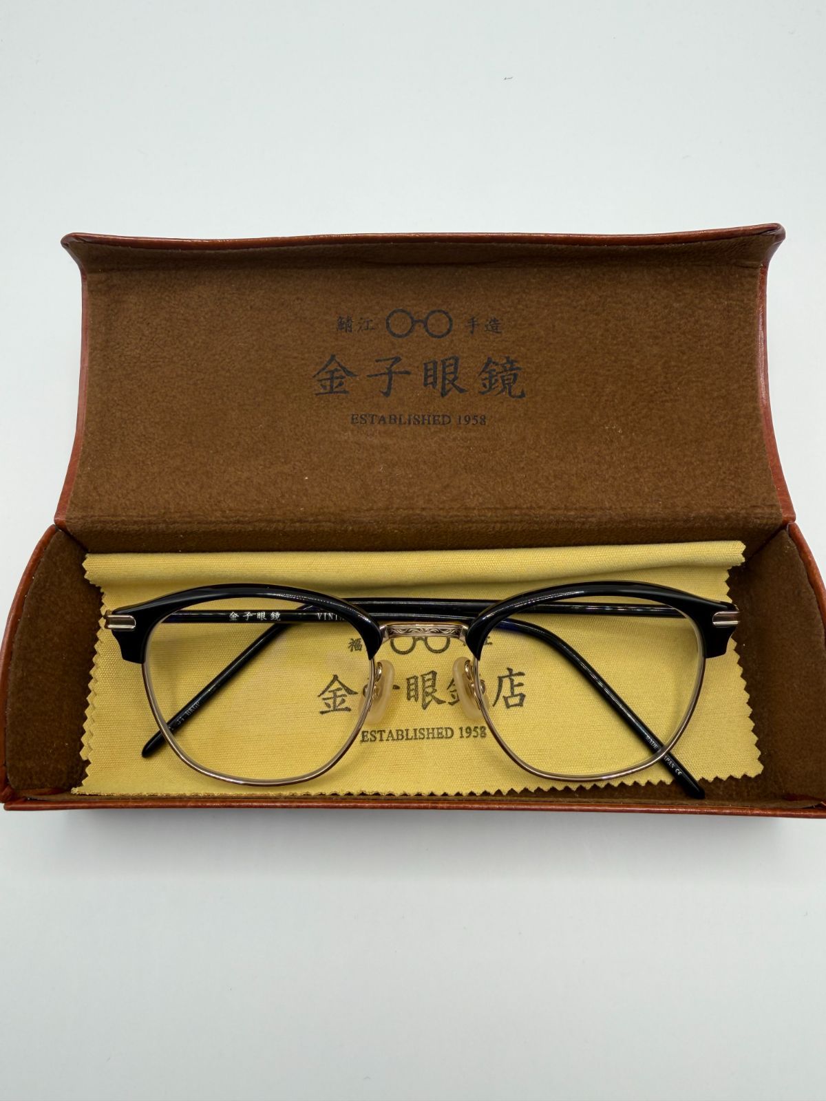 金子眼鏡 KANEKO OPTICAL VINTAGE KV-34 BKGP メガネ ブロータイプ 度