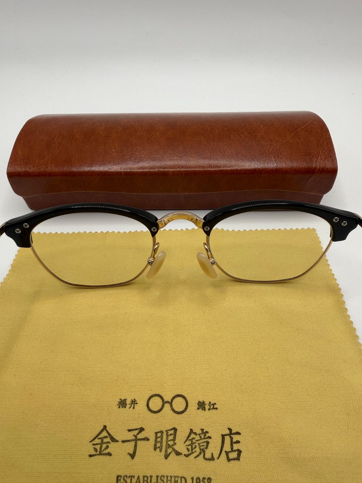 金子眼鏡 KANEKO OPTICAL VINTAGE KV-34 BKGP メガネ ブロータイプ 度