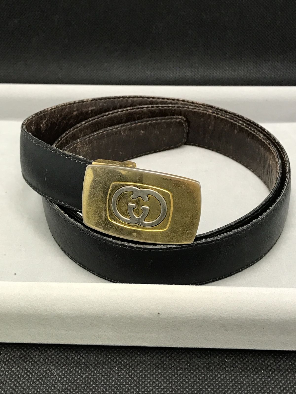 GUCCI グッチ ベルト インターロッキングG レザー リバーシブル