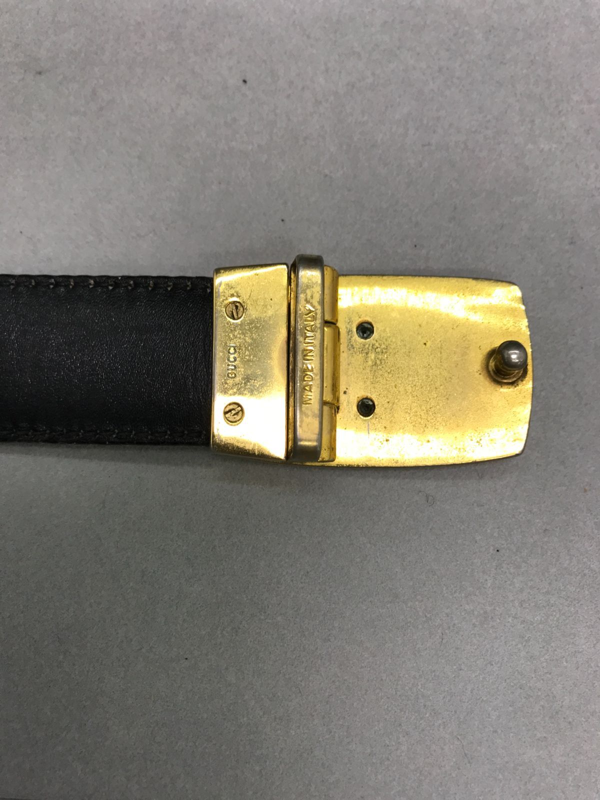 GUCCI グッチ ベルト インターロッキングG レザー リバーシブル
