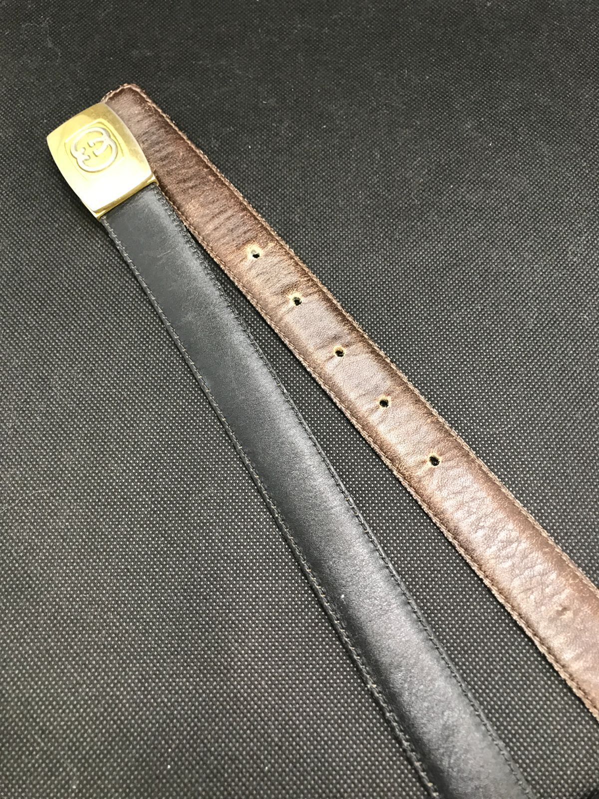 GUCCI グッチ ベルト インターロッキングG レザー リバーシブル