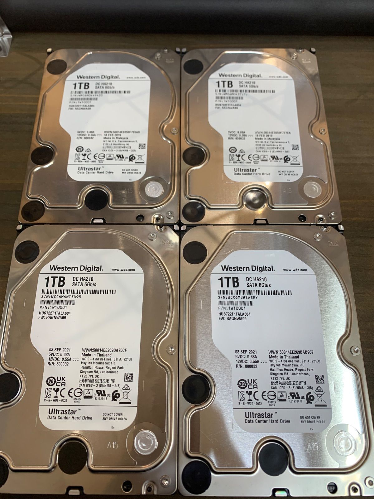 WD HDD 1TB 4台セット 中古 正常 - メルカリ