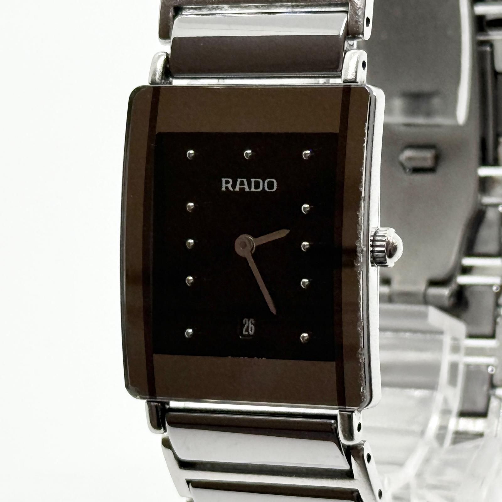 RADO ラドー 160.0486.3 ブラック QZ レディース 腕時計 稼働品 - メルカリ