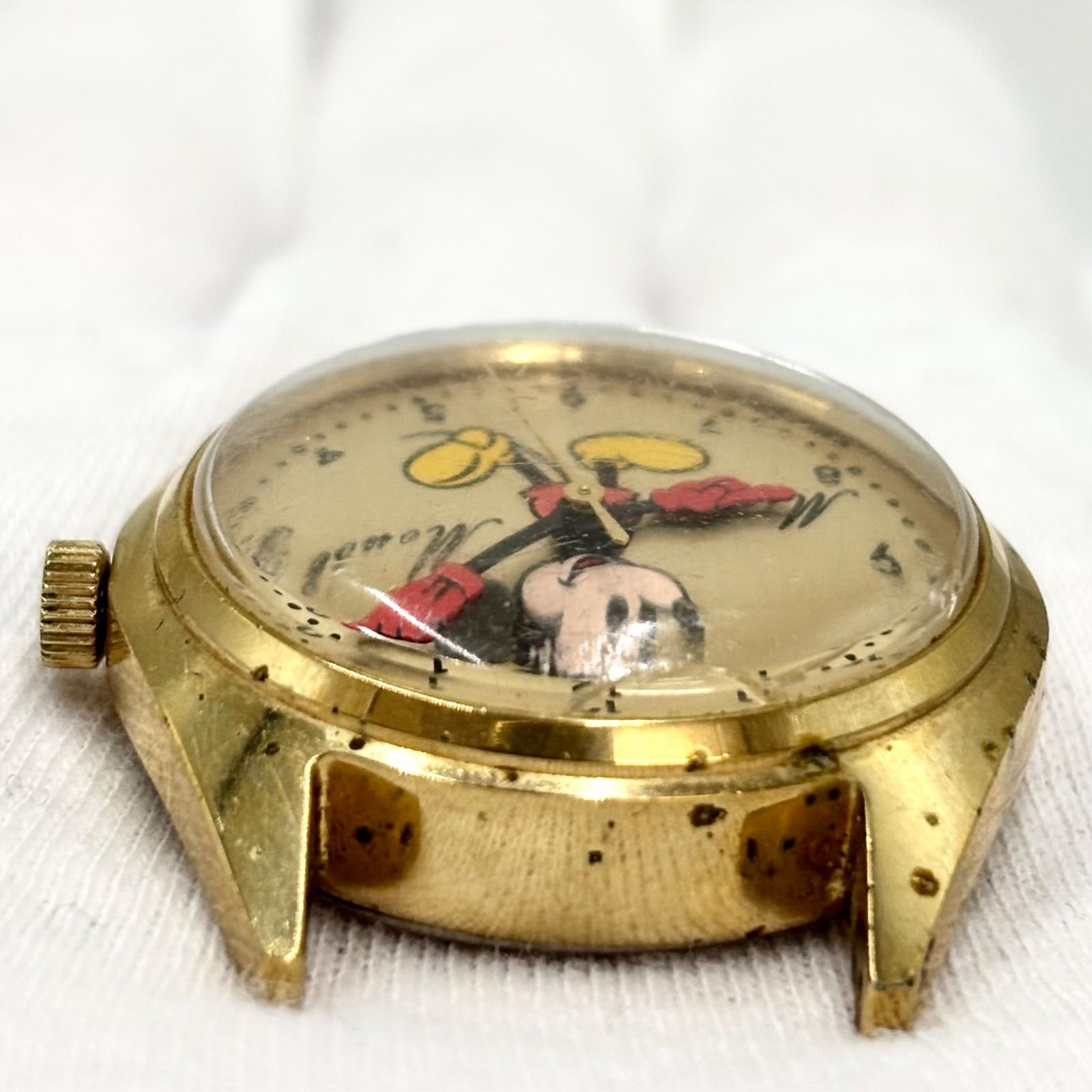 稼動】SEIKO セイコー ミッキーマウス 時計 手巻き レトロ フェイス 