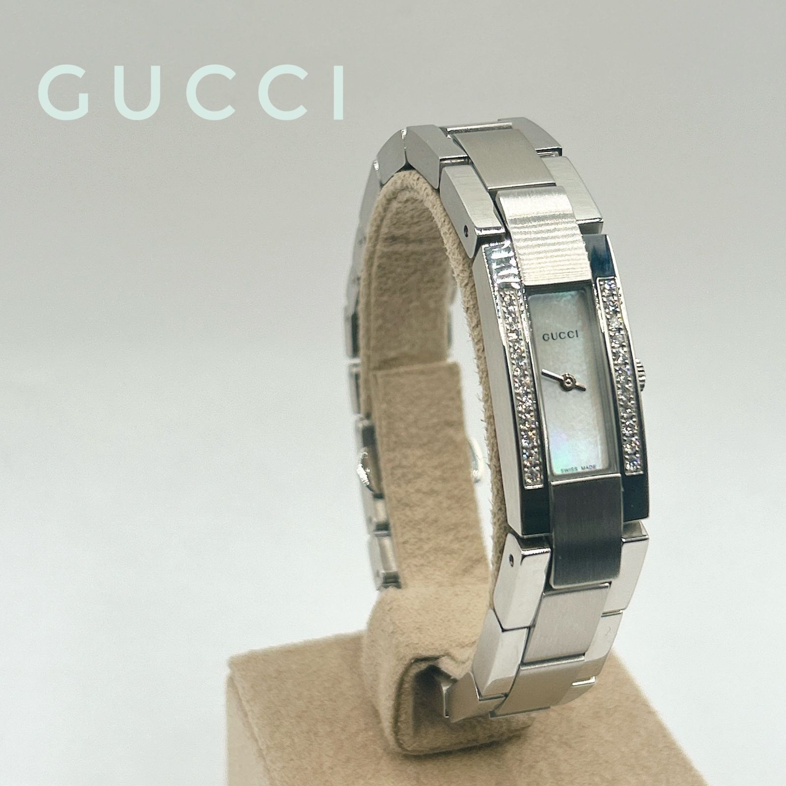 美品🌻グッチ GUCCI 時計 レディース ブランド クオーツ QZ ステンレス