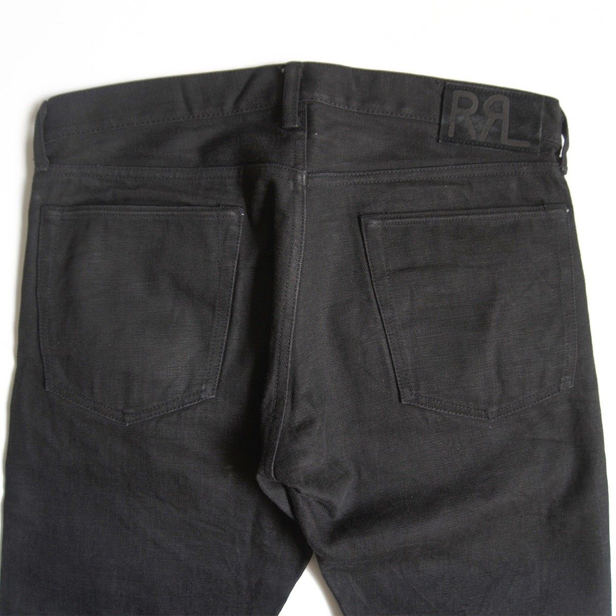 美品】RRL 【NEW BLACK ON BLACK SLIM FIT JEANS】33×32 スリム 