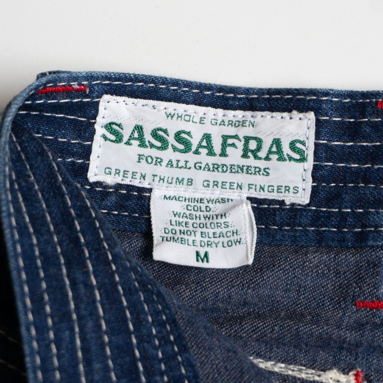 美品/濃紺】SASSAFRAS【ガーデナー デニムパンツ】M ササフラス 