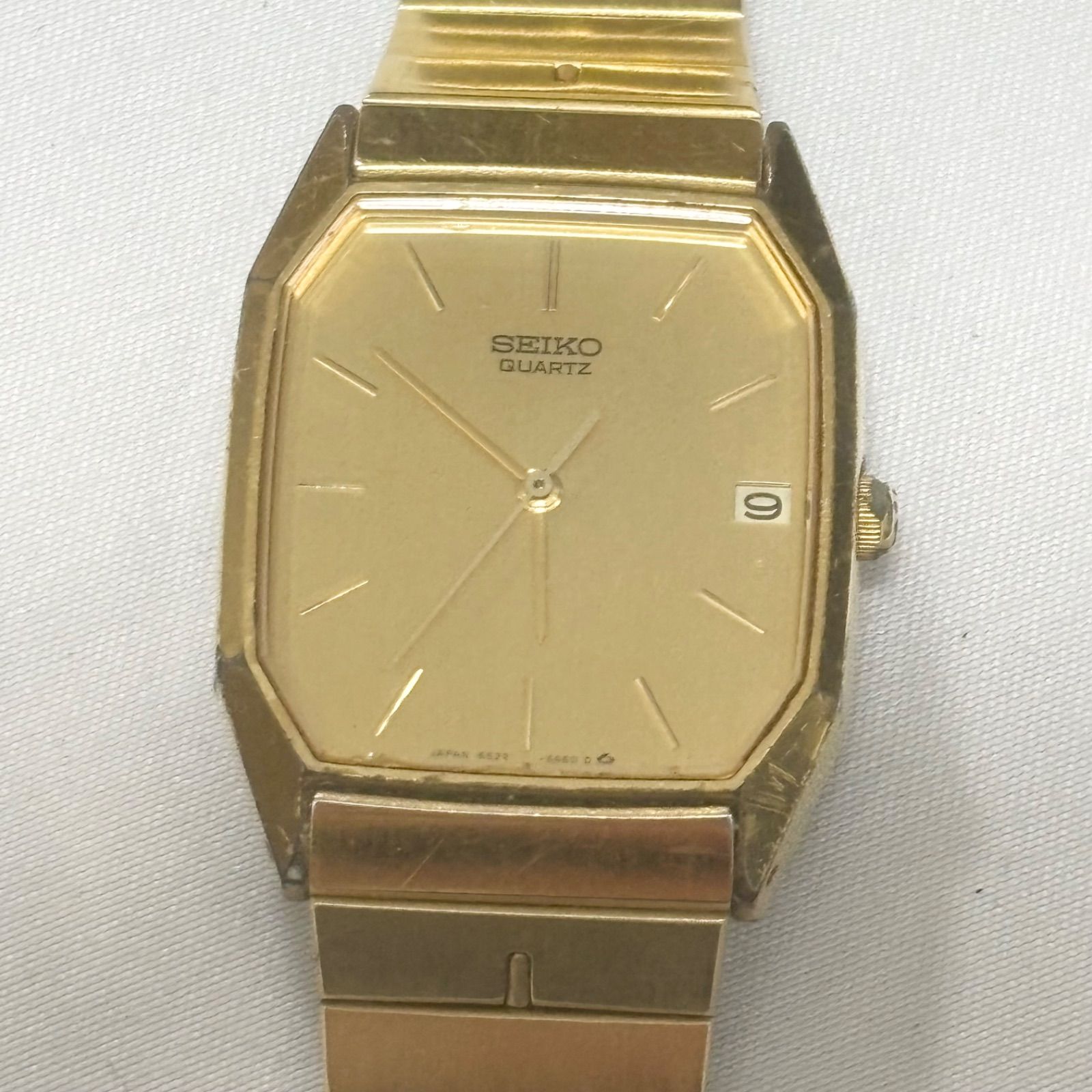 送料無料】 SEIKO/セイコー/6532-5310/ゴールド/クォーツ腕時計/電池