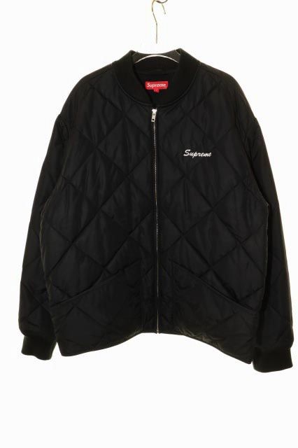 シュプリーム SUPREME 21AW QUIT YOUR JOB QUILTED WORK JACKET BLACK