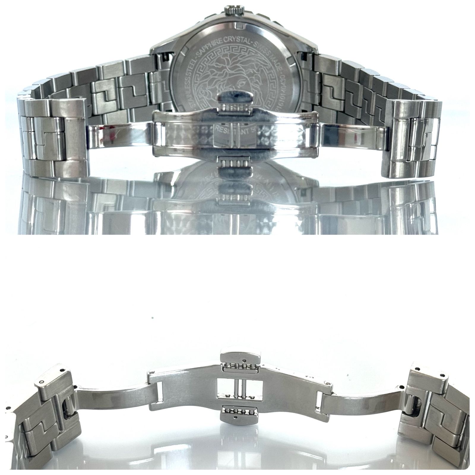 希少】ヴェルサーチ ヘレニウム GMT V11 クォーツ 黒 デイト表示