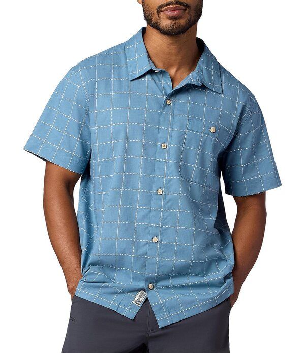 マーモット メンズ トップス シャツ Marmot Cedrus Plaid Short Sleeve Button Front Woven Shirt Summer Storm Global Plaid チェック