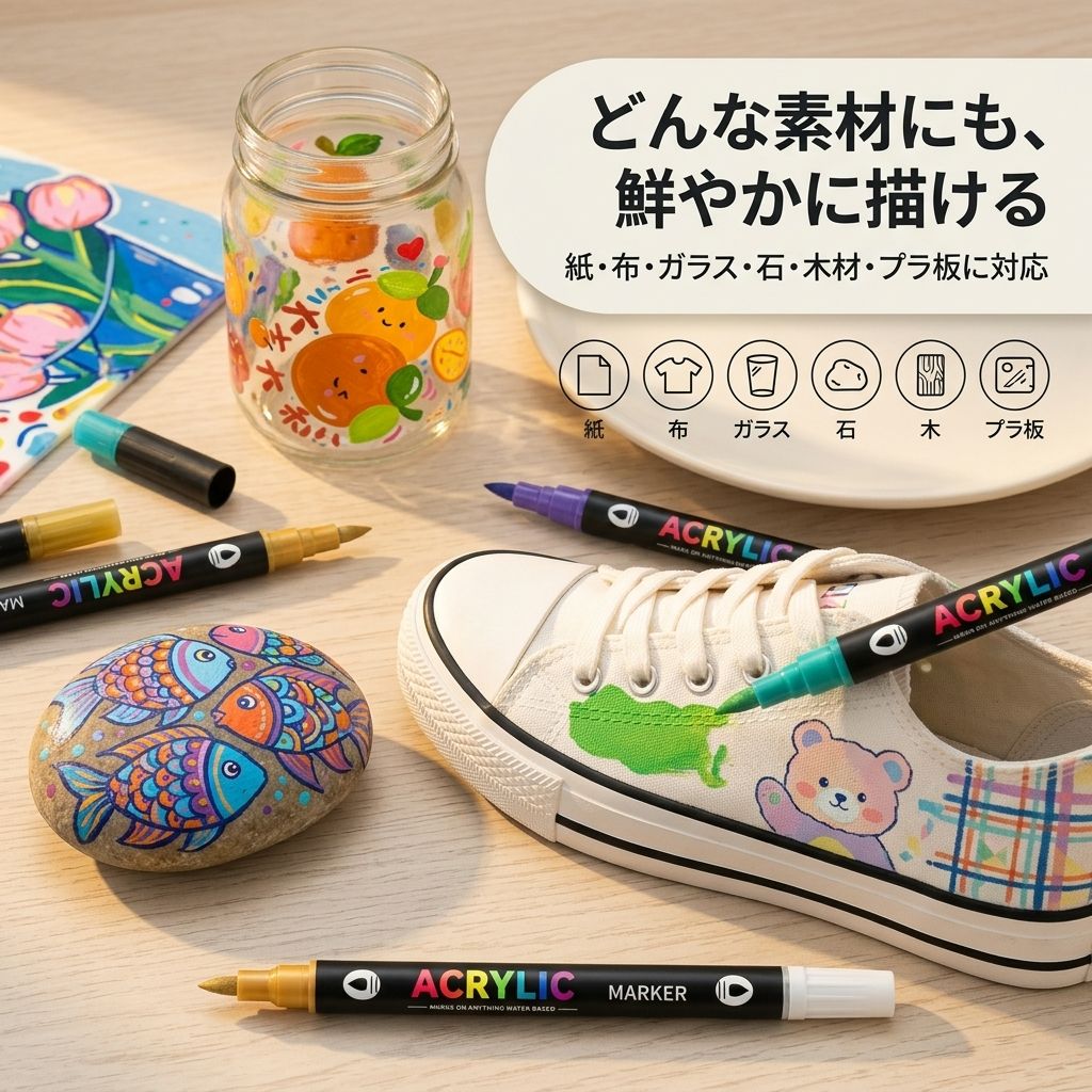 アクリルマーカーペン 72色 両頭 36本セット 水性 速乾 ペン イラスト