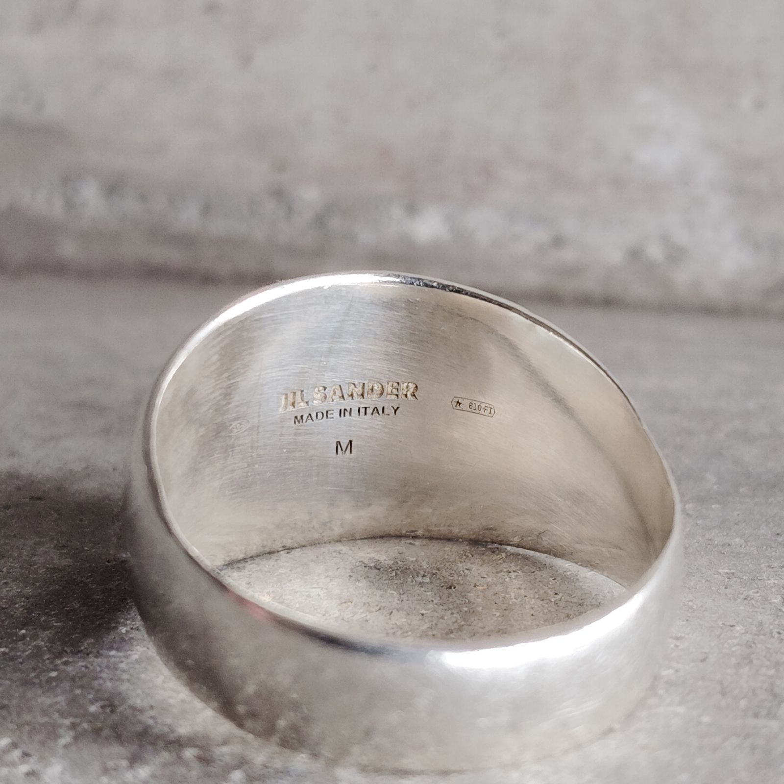 JIL SANDER Classic Chevalier Ring M ジルサンダー リング シルバー 