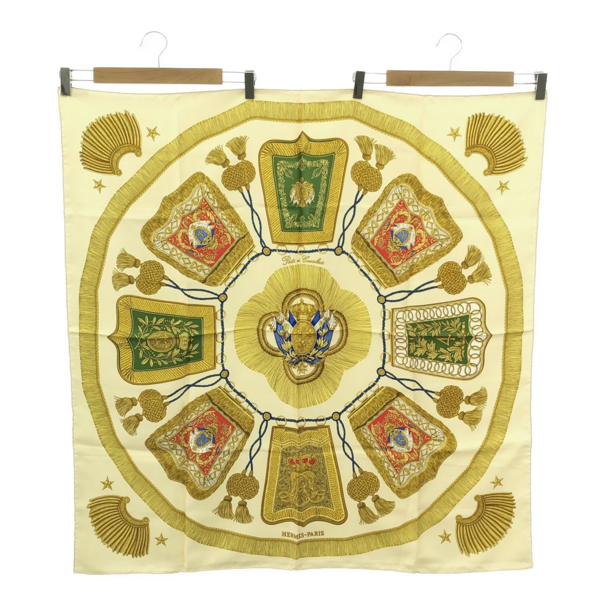 HERMES エルメス スカーフ カレ90 Poste et Cavalerie サーベル飾り袋