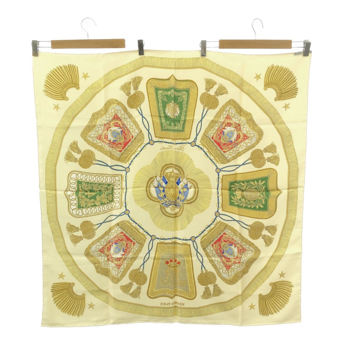 HERMES エルメス スカーフ カレ90 Poste et Cavalerie サーベル飾り袋