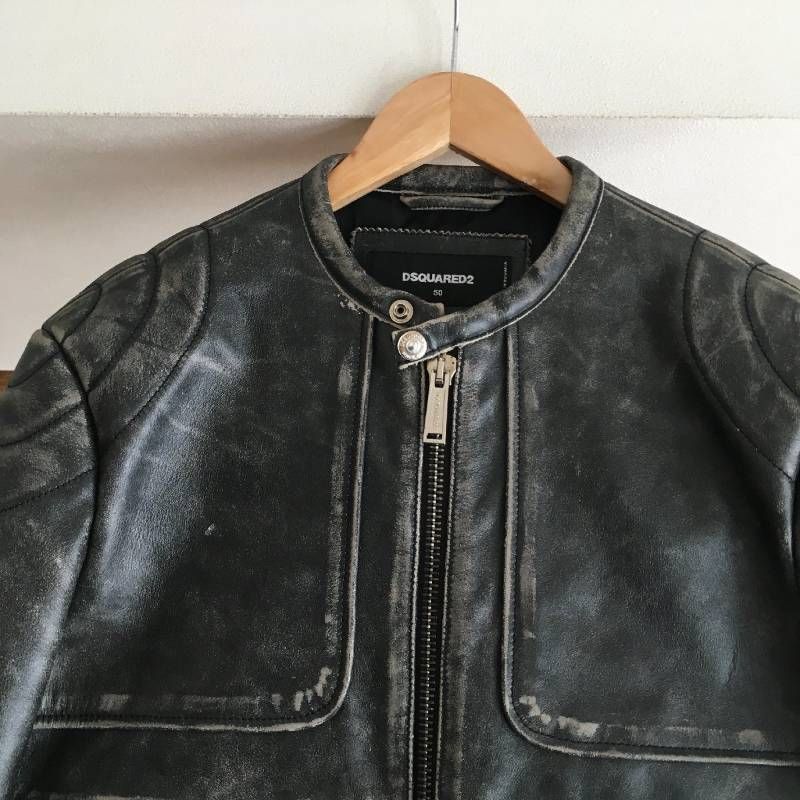 美品 DSQUARED2ディースクエアード 本革 レザー ジャケット