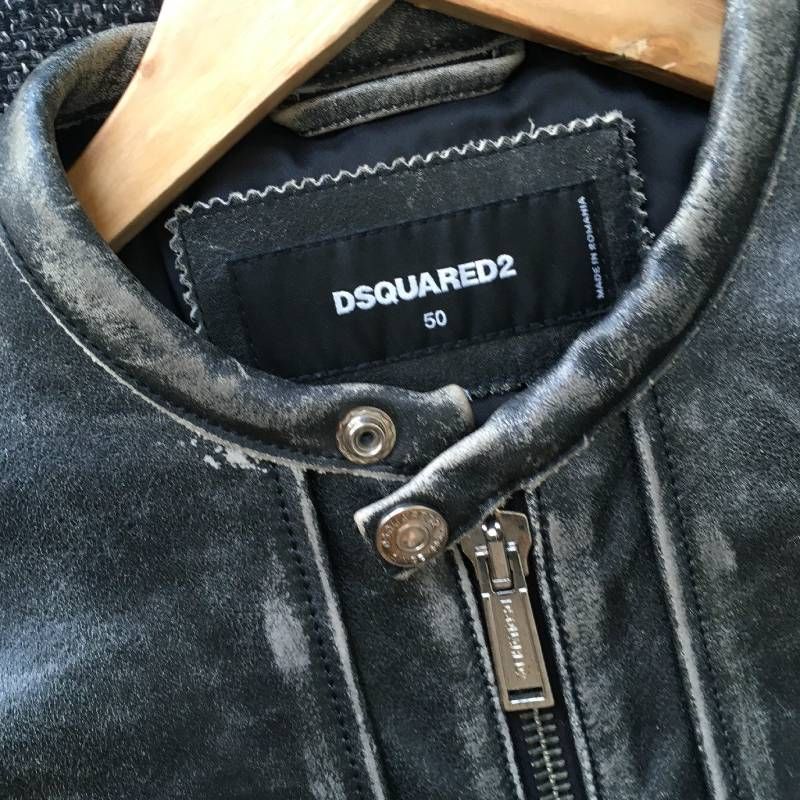 美品 DSQUARED2ディースクエアード 本革 レザー ジャケット