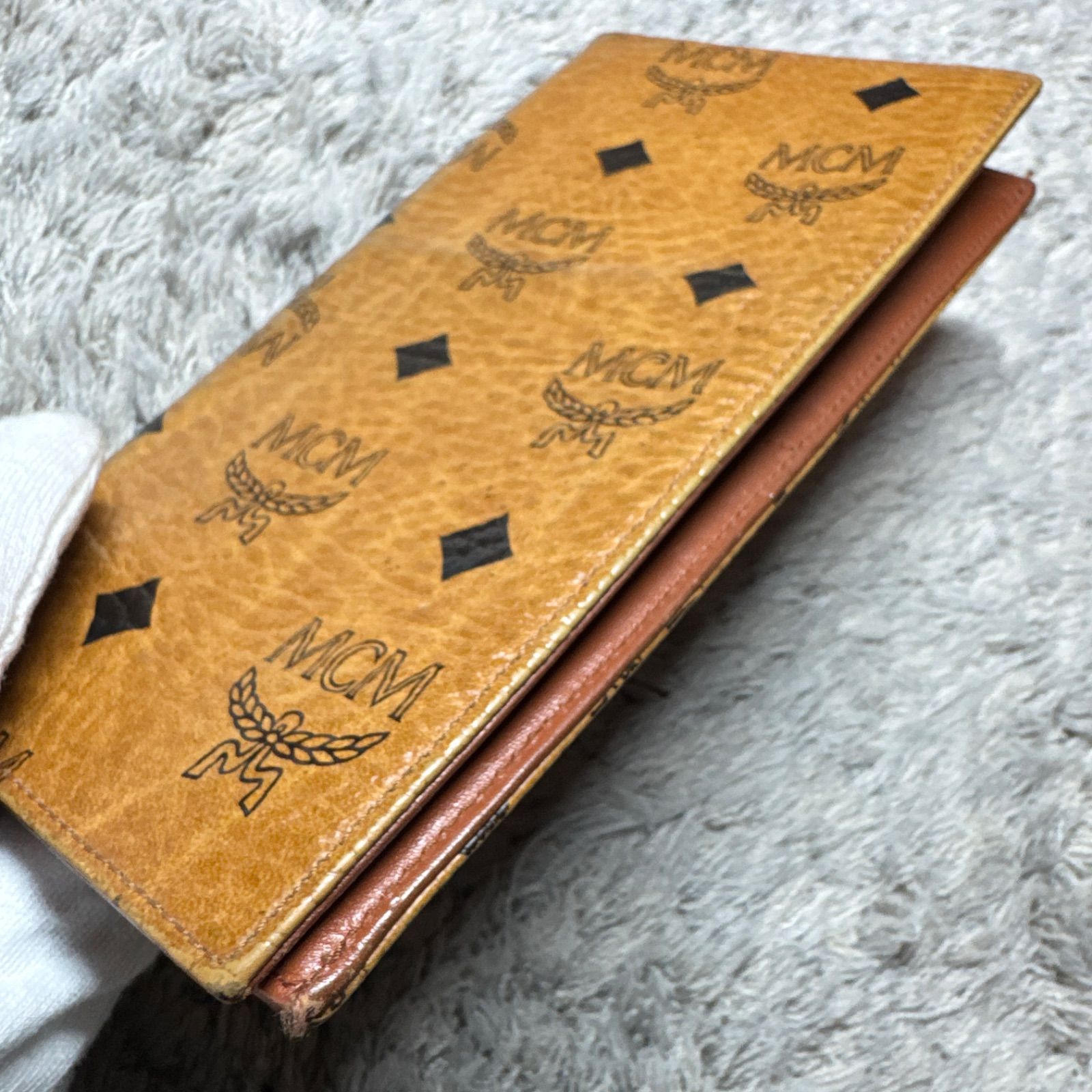 MCM エムシーエム 長財布 レザー シグネチャー ブラウン - メルカリ