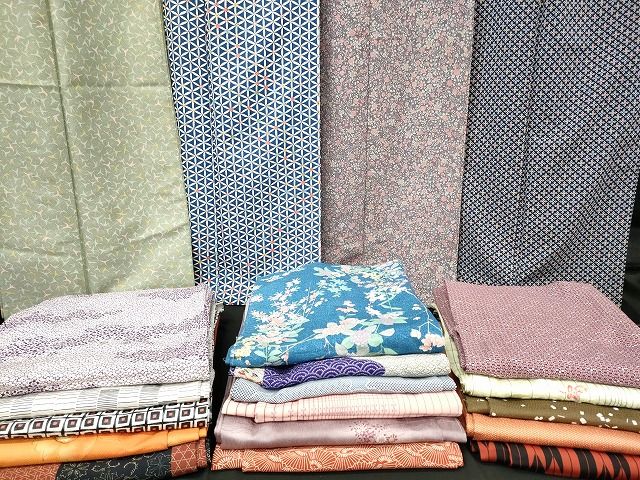 平和屋本店□着物 小紋 単衣 まとめて 20点 鶴 花柄 手描き 洗える着物