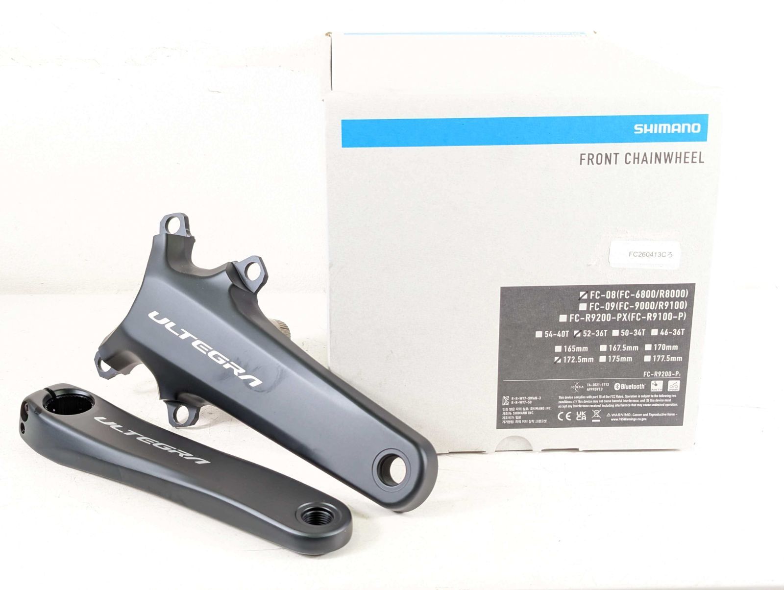 【超美品】Shimano シマノ ULTEGRA FC 08 172.5mm アームのみ クランク FC260413C