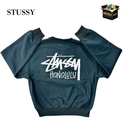 Stussy Honolulu ステューシー　ホノルル限定　スウェット　L 黒 STUSSY ホノルル限定 クルーネックスウェット 黒 L ステューシー