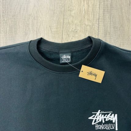 Stussy Honolulu ステューシー　ホノルル限定　スウェット　L 黒 STUSSY ホノルル限定 クルーネックスウェット 黒 L ステューシー
