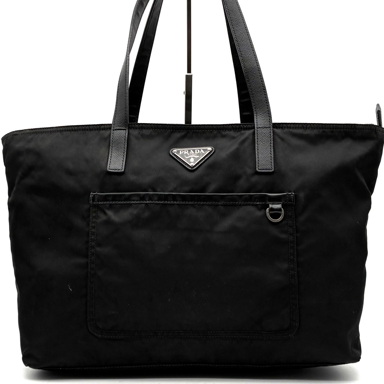 PRADA プラダ テスート ナイロン トートバッグ ブラック 黒 A4収納 白 