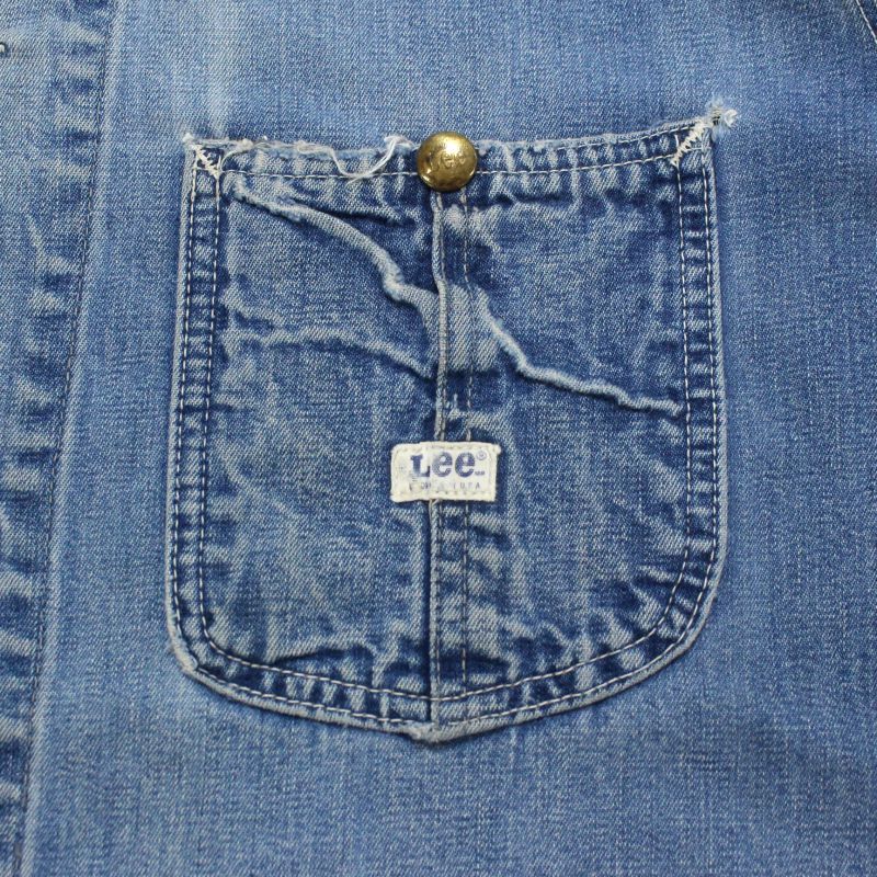 70s USA製 vintage Lee 91-J デニム カバーオール メンズ XLサイズ相当