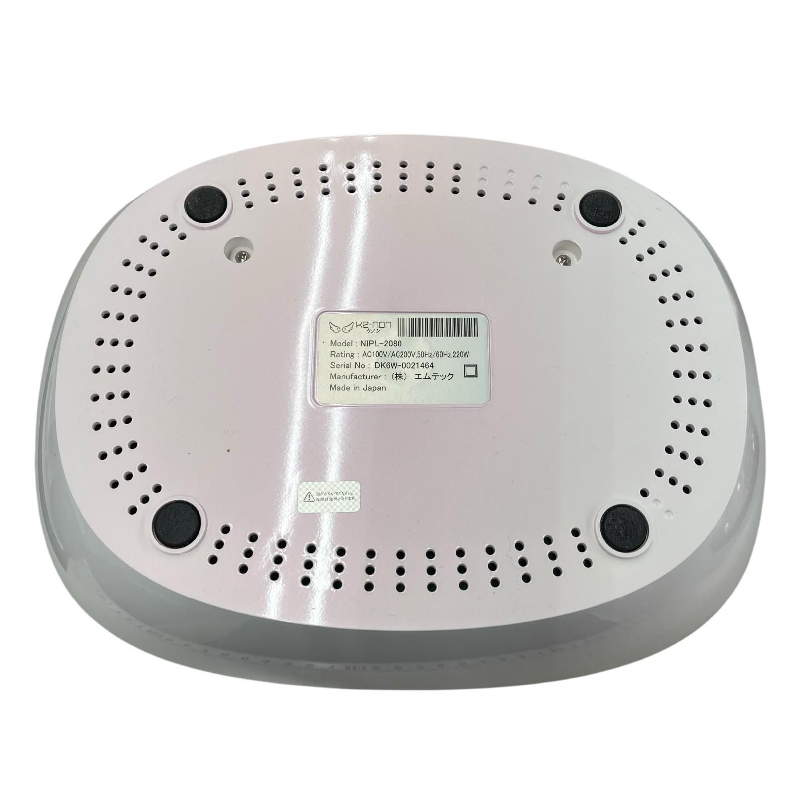 186000 通電確認のみ KE-NON ケノン 脱毛器 V6.2 NIPL-2080 パール 