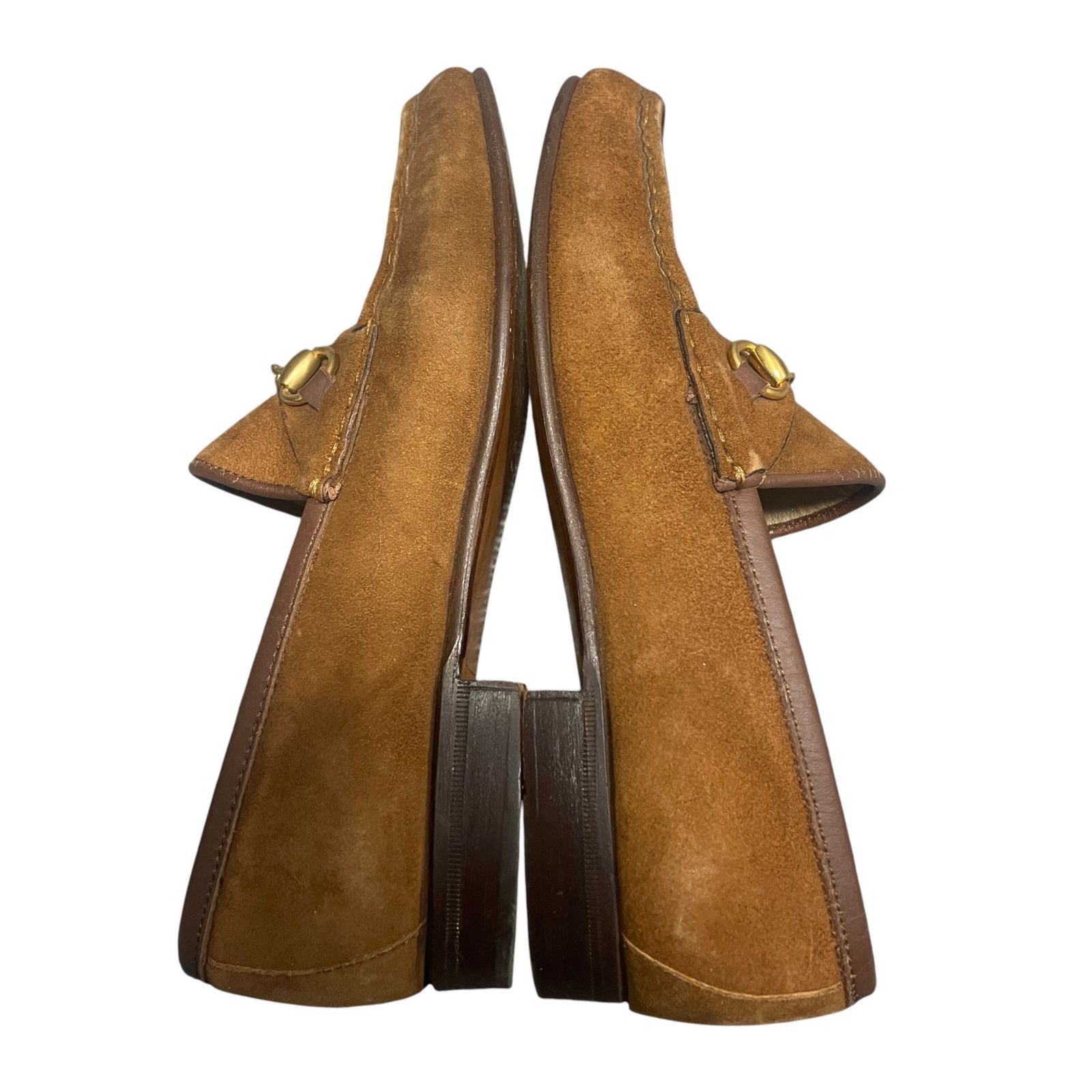 GUCCI グッチ スエードホースビットローファー 茶41.5E GUCCI（グッチ） ホースビットローファー スリッポン スエード