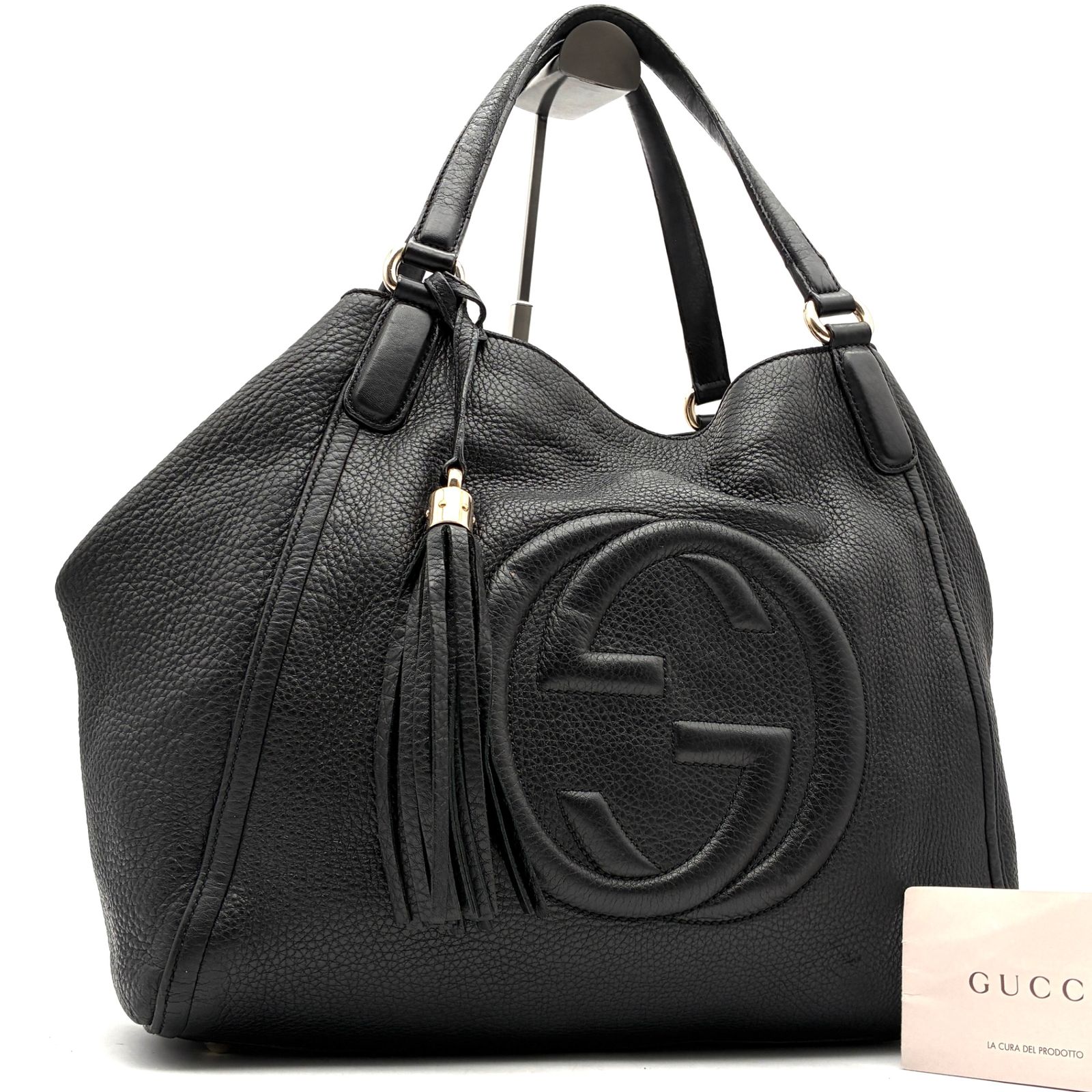 GUCCI グッチ ソーホー トートバッグ セラリウス レザー ブラック 黒 