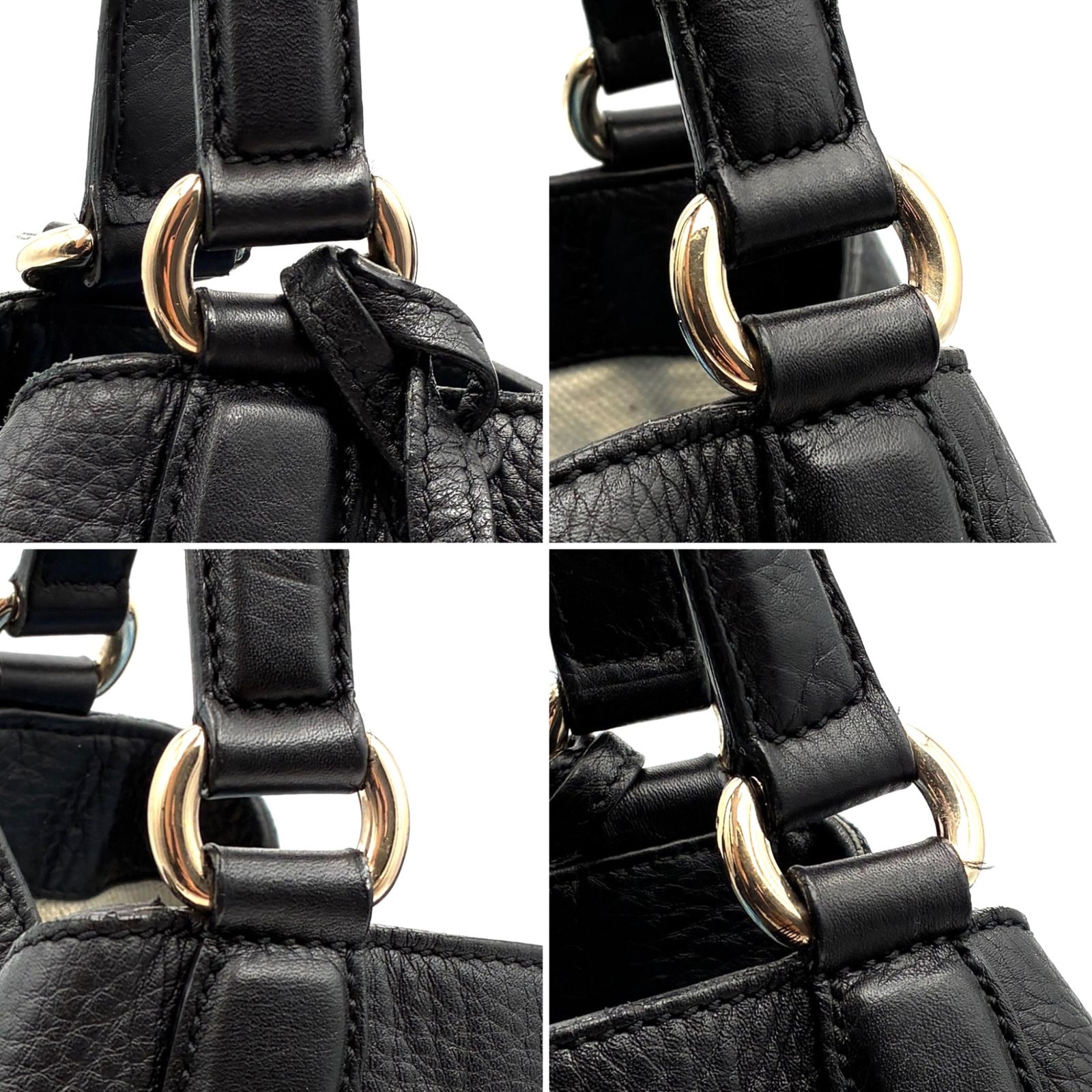 GUCCI グッチ ソーホー トートバッグ セラリウス レザー ブラック 黒 