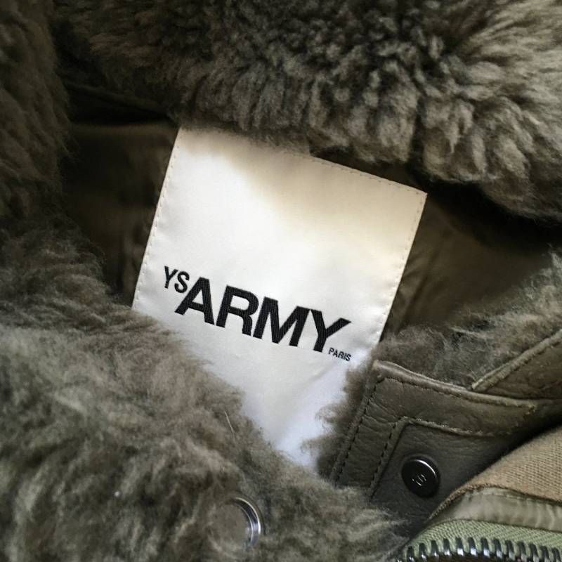 美品 イヴサロモン YVES SALOMON ARMY ムートン付き ダウンベスト36