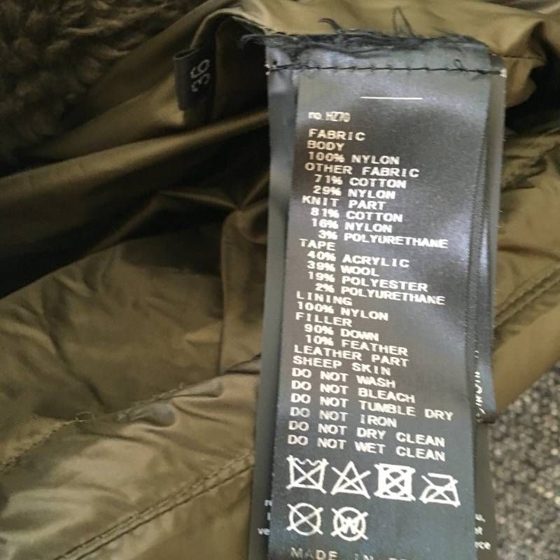 美品 イヴサロモン YVES SALOMON ARMY ムートン付き ダウンベスト36
