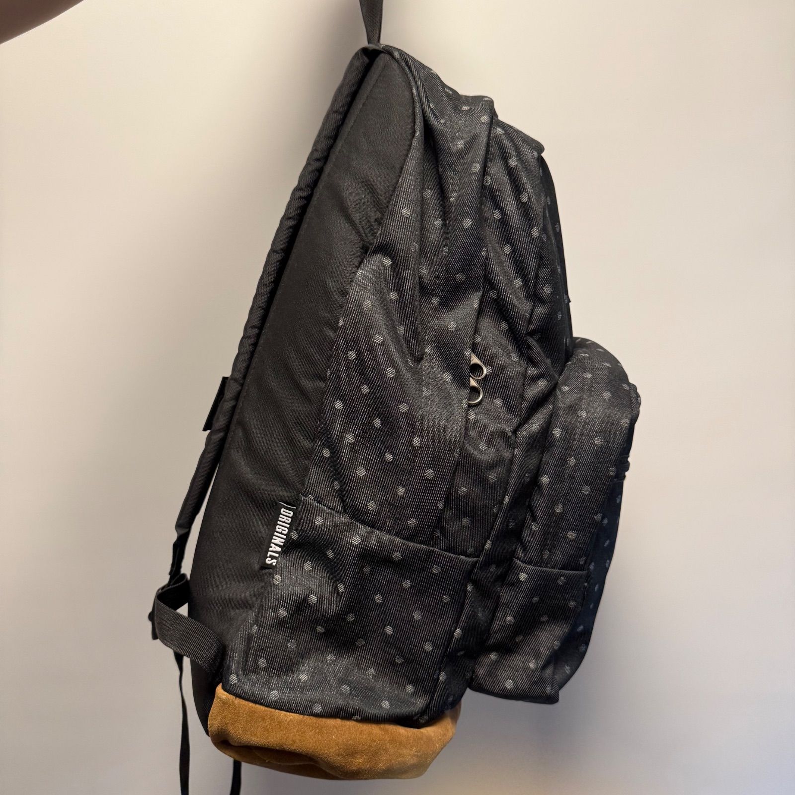 JANSPORT リュック ブラック ドット柄 デイパック ナイロン B↑↑-847 