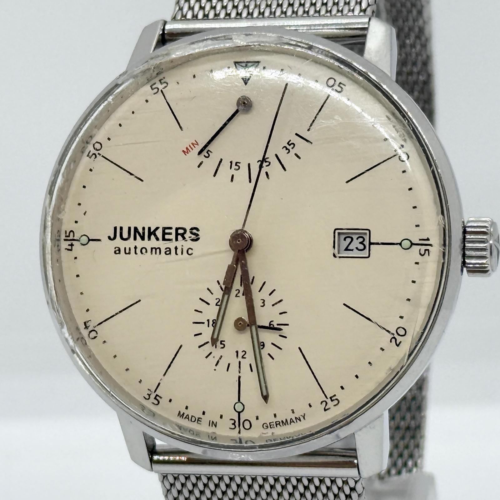 JUNGHANS ユンハンス パワーリザーブ 6060 ベージュ AT メンズ 腕時計 