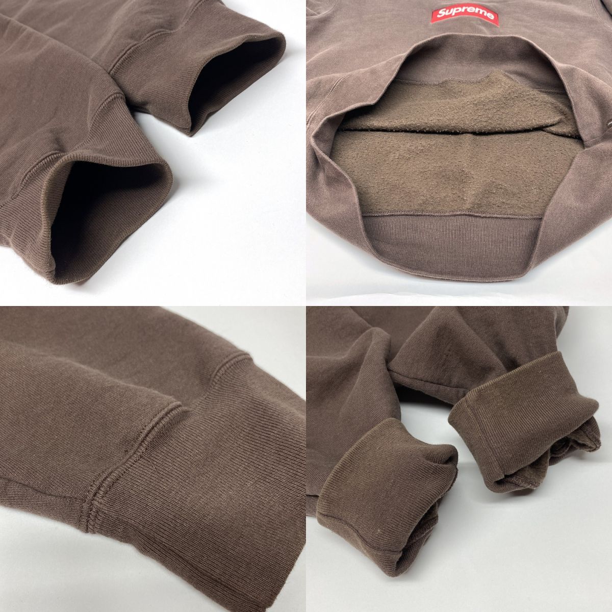 Supreme Box Logo Crewneck ブラウン L